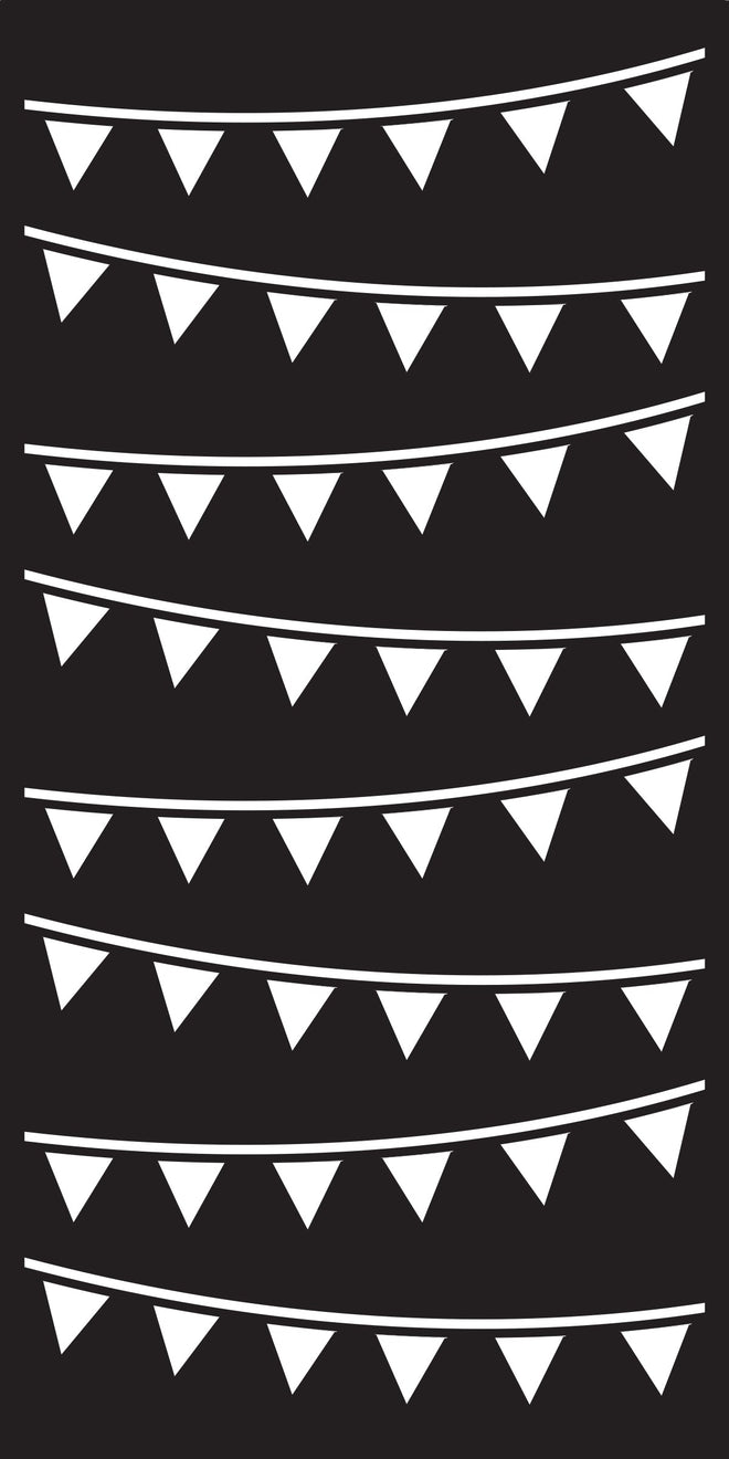 Creative Expressions Bunting DL Stencil 4 in x 8 in (10.0 x 20.3 cm)
