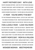 Creative Expressions Wordies Sentiment Sheets - Best Mom Pk 4 6 in x 8 in