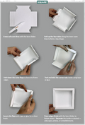 CrafTreat 3D Fold Shapes - Shadow Box White - Square 4pcs