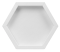 CrafTreat 3D Fold Shapes - Frames White - Hexagon 6pcs