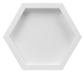 CrafTreat 3D Fold Shapes - Shadow Box White - Hexagon 4pcs