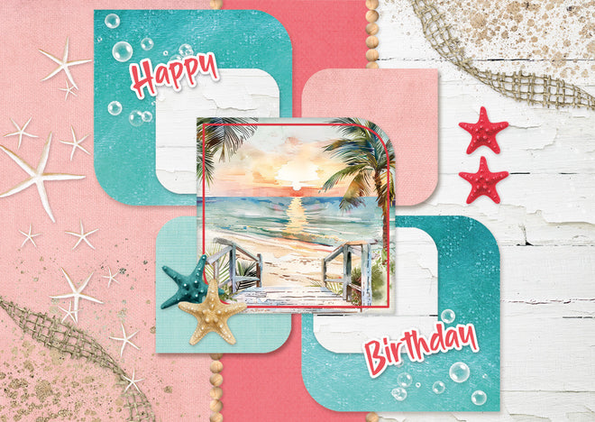 SL Card Making Pad Summer Celebration Essentials 14 Sheets
