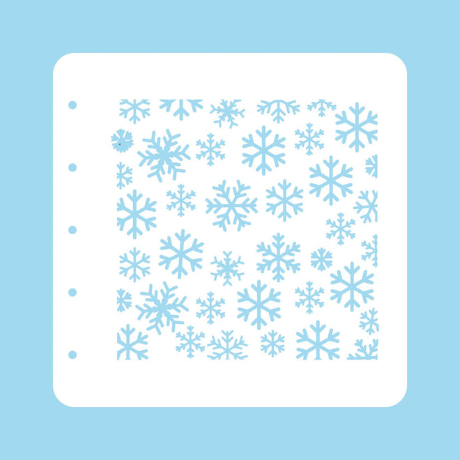 Stencil A6 For Magnetic Colour Set Christmas Time Snowflakes