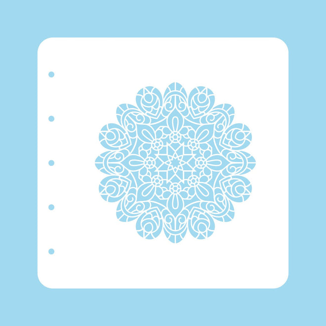 Stencil A6 For Magnetic Colour Set Christmas Time Mandala