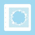 Stencil A6 For Magnetic Colour Set Christmas Time Stars in Strangled Circles