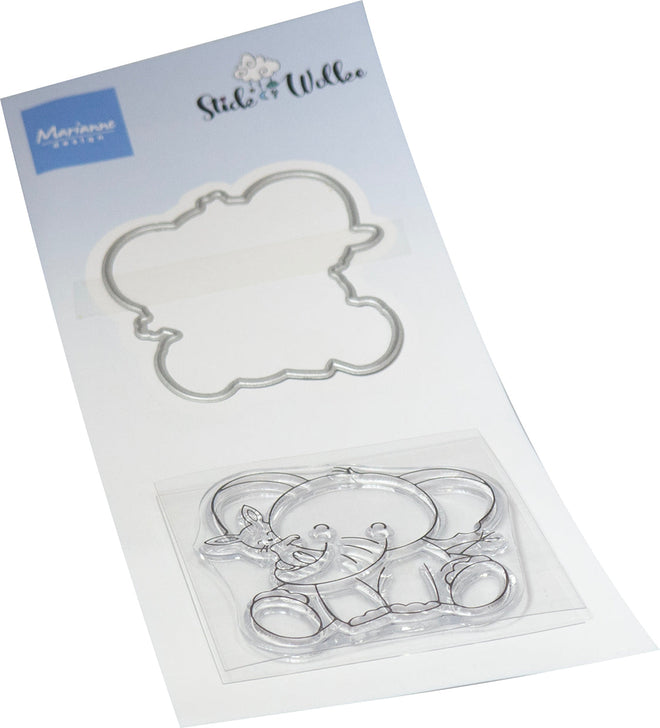 Marianne Design Stamp & Die Set - Elephant Hug