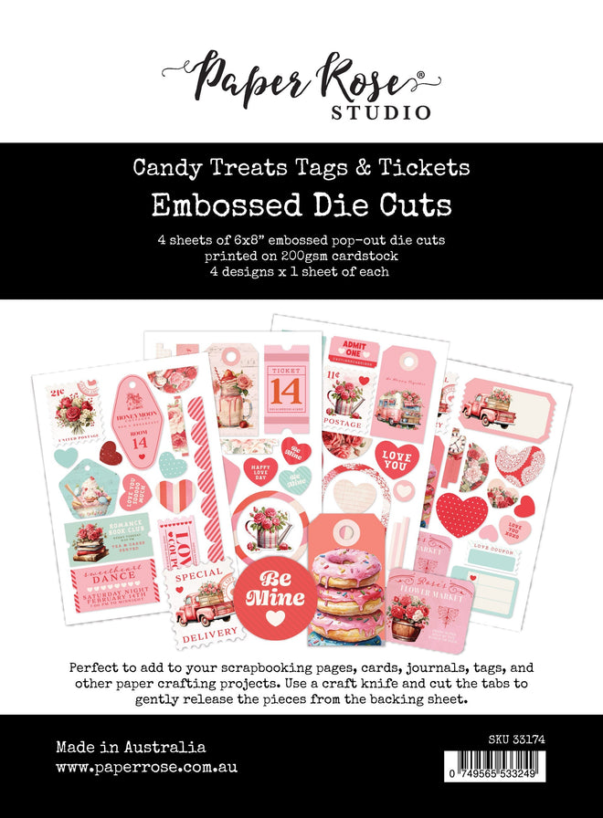 Candy Treats Tags & Tickets Embossed Die Cuts 33174