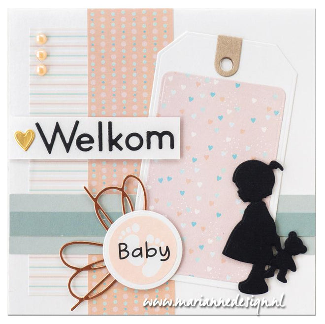Marianne Design A5 Paper Set - Newborn by Marleen