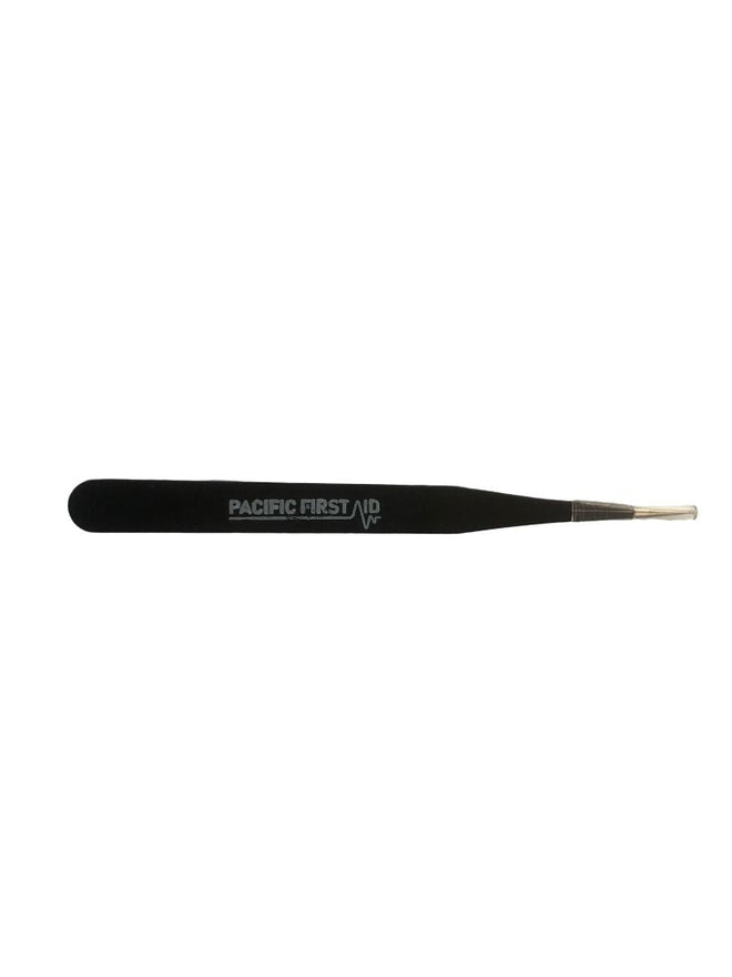 Black Splinter Forceps Fine Point 12.5cm