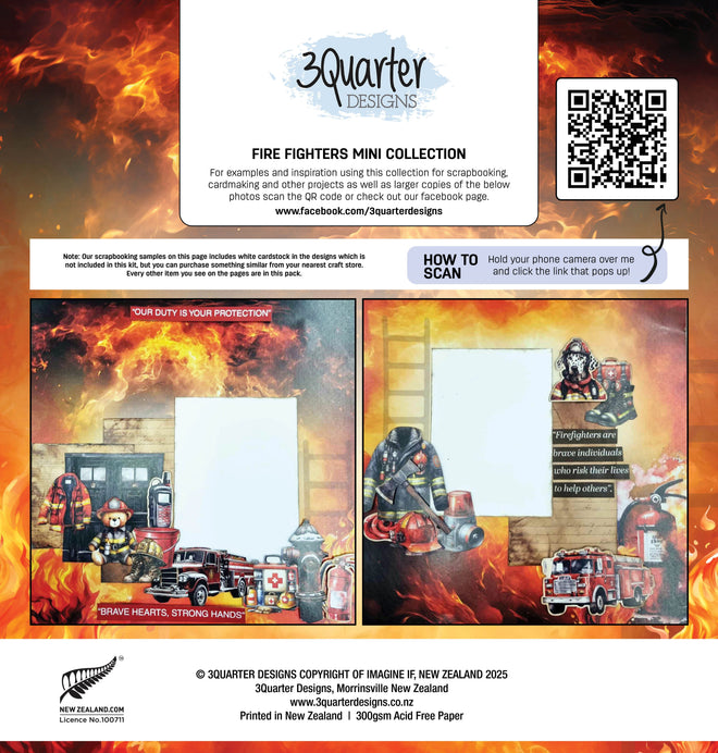 3 Quarter Designs Fire Fighters Mini 12x12 Collection