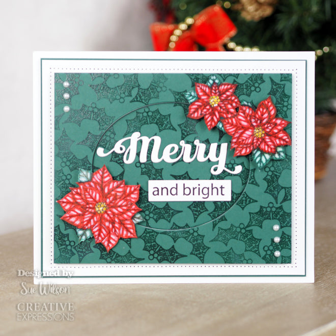 Creative Expressions Sue Wilson Merry Craft Die & Stamp Set