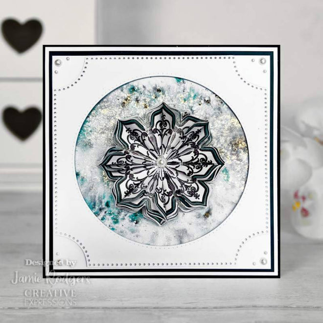 Creative Expressions Jamie Rodgers Pointy Petals Tea Bag Folding 6 in x 8 in Stamp Set