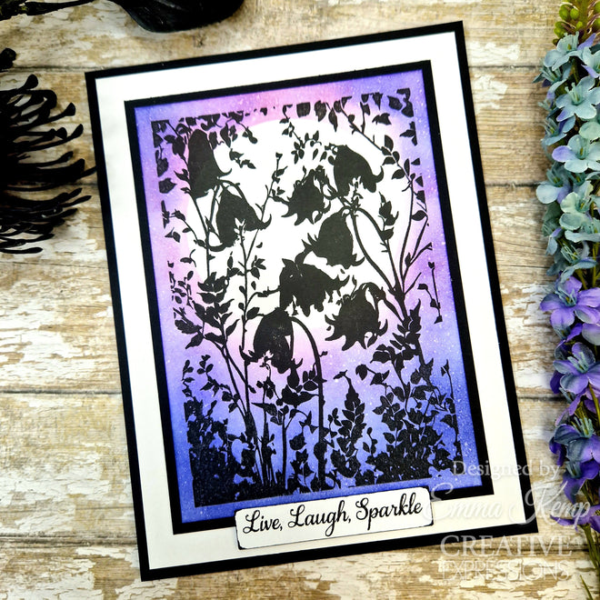 Creative Expressions Dreamy Harebells 4 in x 6 in Pre Cut Rubber Stamp