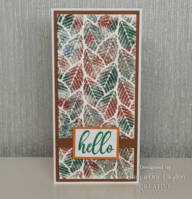 Creative Expressions Linear Leaves DL Stencil 4 in x 8 in (10.0 x 20.3 cm)
