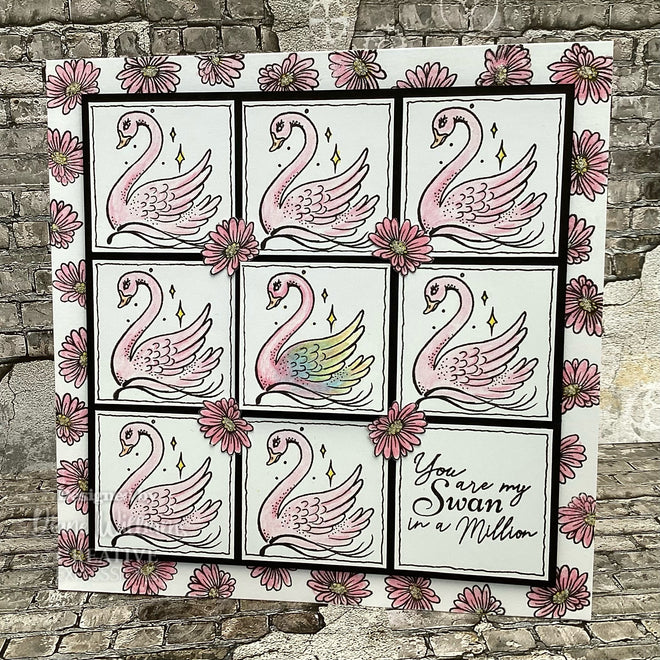 Creative Expressions Designer Boutique Swan In A Million 6 in x 4 in Stamp Set