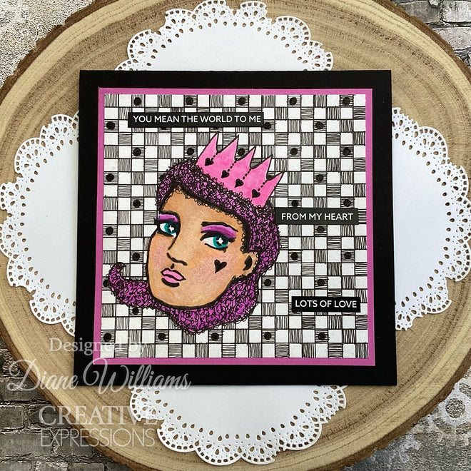 Creative Expressions Jane Davenport SideChick 7 in x 7 in Stencil