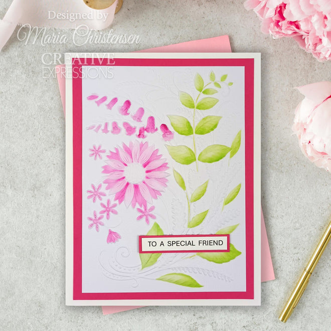 Creative Expressions Sunshine Serenade Companion Colouring Stencil 6 in x 8 in Set of 2