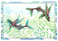 Pink Ink Designs Waves 7 in x 7 in Stencil
