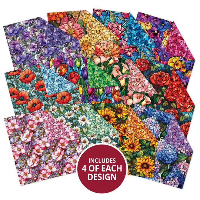Duo Design Paper Pads - Stained Glass & Cracked Glass