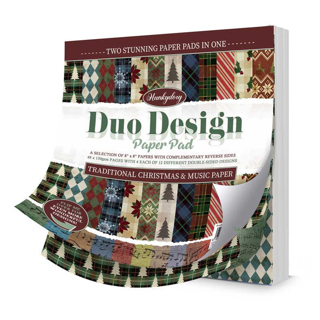 Duo Design Paper Pads - Traditional Christmas & Music Paper