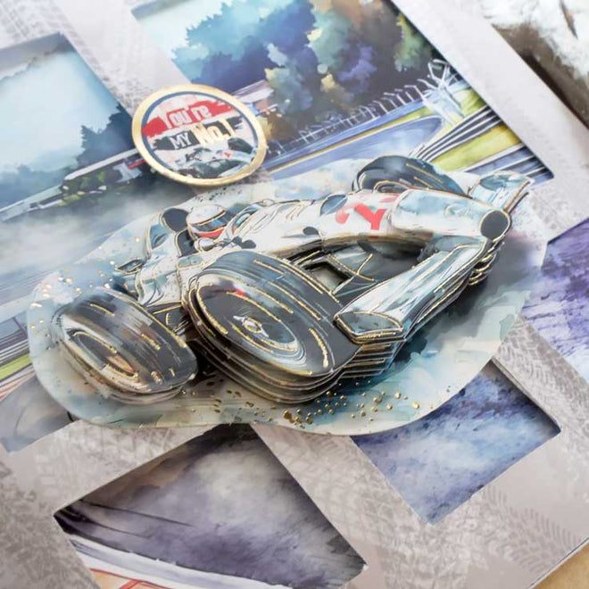 The Race is On Decoupage Topper Sheet