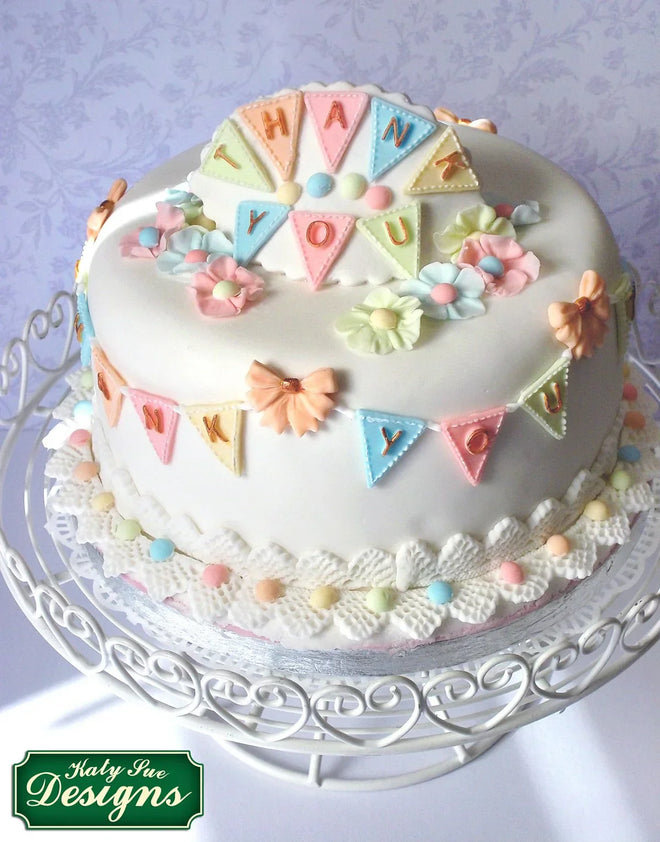 Bunting Alphabet Silicone Mould