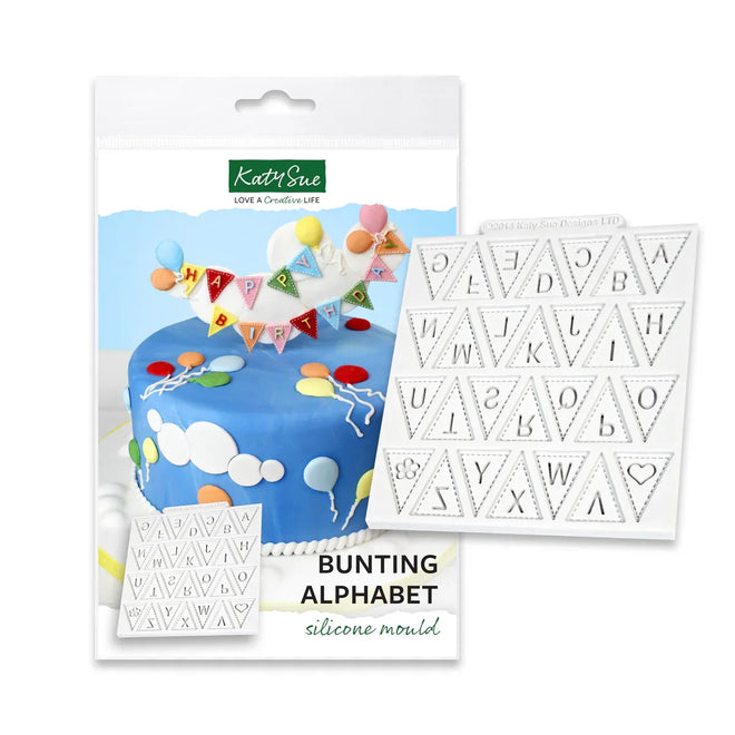Bunting Alphabet Silicone Mould
