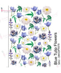 Dress My Craft Transfer Me - Blue Tulips Flowers