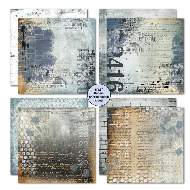 3Quarter Designs Eclectic Clocks 6x6 Paper Pack