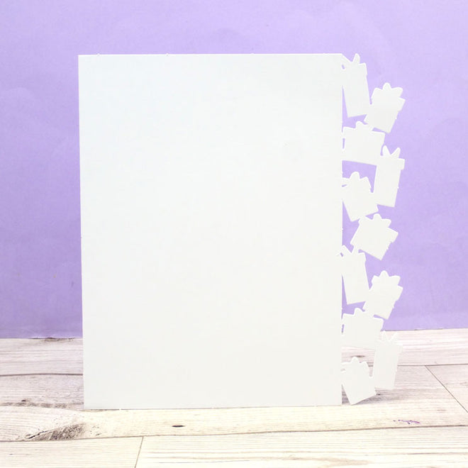 Festive Fancy-Edge Card Blanks - Gift Boxes