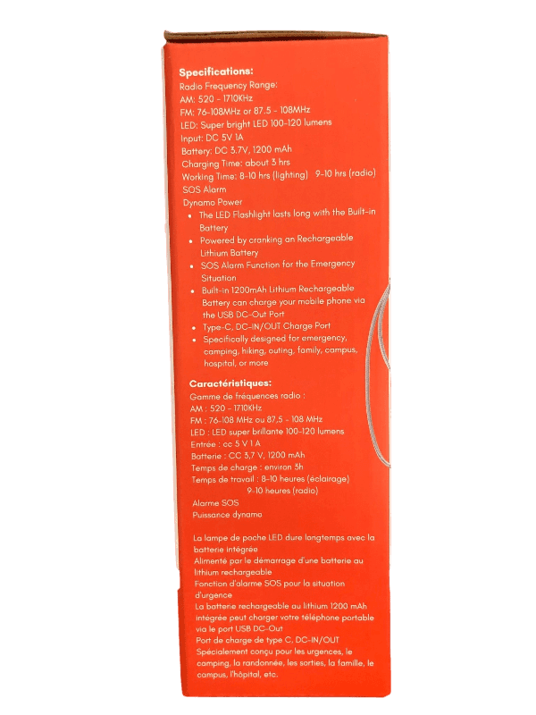 Emergency Radio with Built-in Flashlight