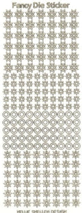 Fancy Die Sticker Transparent Gold