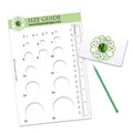 Flower Pro Plastic Size Guide, Companion Tool and Flexi Scraper