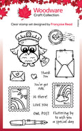 Woodware Clear Singles Owl Post 6 in x 8 in Stamp