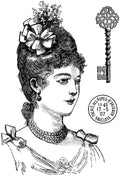 Woodware Clear Singles Vintage Lady 3 in x 4 in Stamp