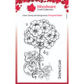 Woodware Clear Singles Mini Geranium 3 in x 4 in Stamp Set