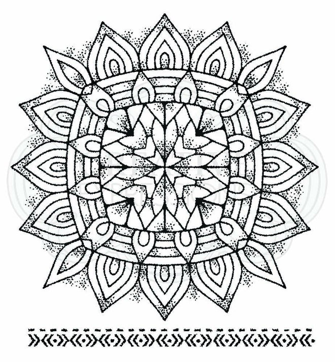 Woodware Clear Singles Mandala Two 4 in x 4 in stamp