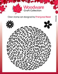 Woodware Clear Singles Stitched Circle 4 in x 4 in Stamp