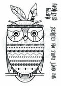 Woodware Clear Singles Bo-Hoot! 4 in x 6 in Stamp