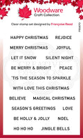 Woodware Clear Singles Christmas Strips 4 in x 6 in Stamp