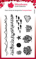 Woodware Clear Singles Sea Elements 4 in x 6 in Stamp