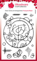 Woodware Clear Singles Bird Circle 4 in x 6 in Stamp