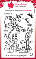 Woodware Clear Singles Dragonfly Pond 4 in x 6 in Stamp