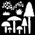 Woodware Mushrooms 6 in x 6 in Stencil
