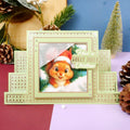 Festive Foiled Pattern Stepper Cards - Square Centrepiece