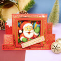 Festive Foiled Pattern Stepper Cards - Square Centrepiece