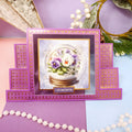 Festive Foiled Pattern Stepper Cards - Square Centrepiece
