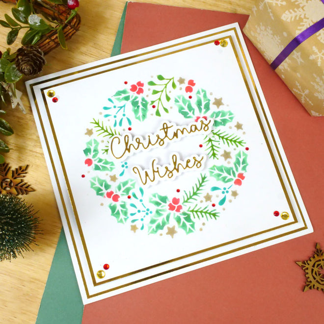 For the Love of Masks - Festive Wreath & Corners
