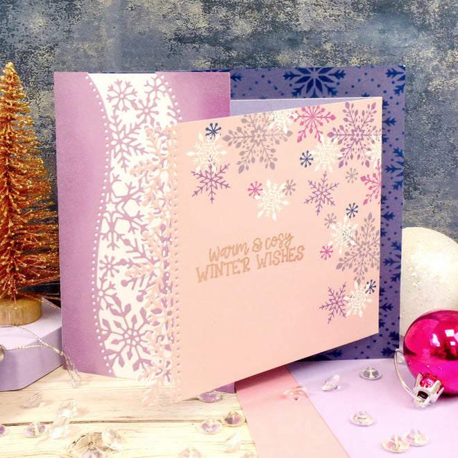 For the Love of Stamps - Frosted Frame & Splendid Snowflakes