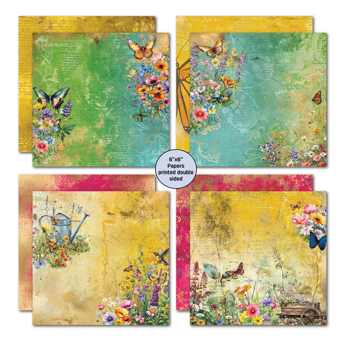 3Quarter Designs Fluttering Wings 6x6 Paper Pack